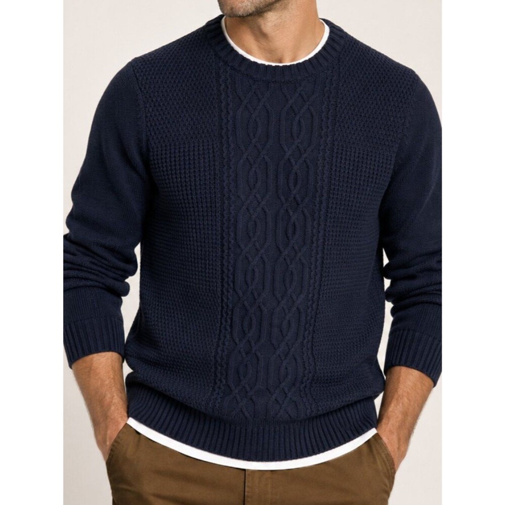 Ben Sherman Cable Knit Crewneck Sweater